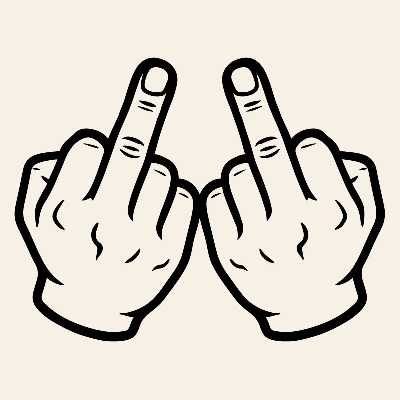 Hand Mittelfinger Frech