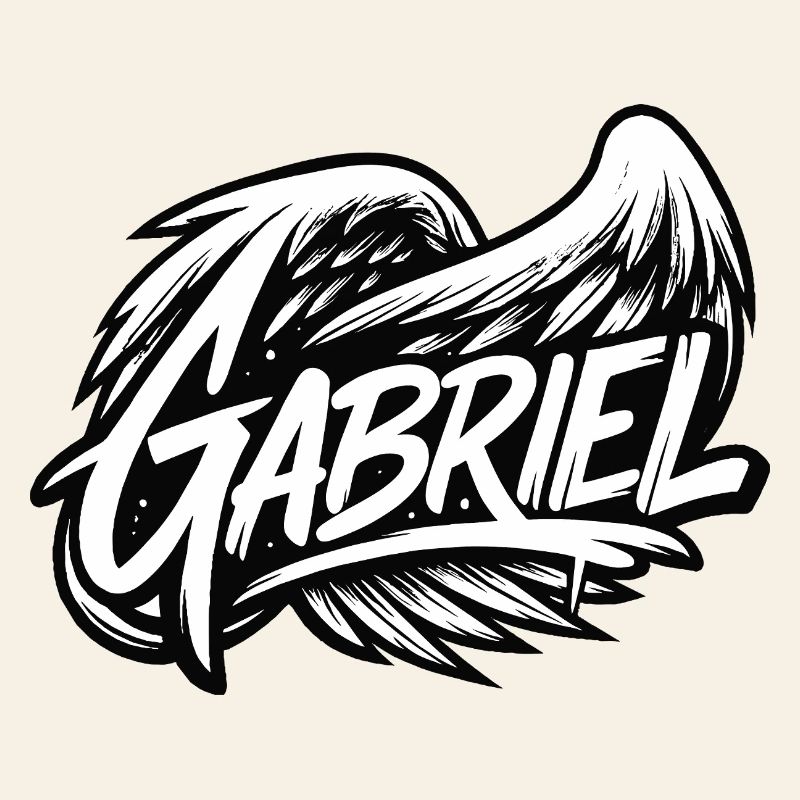 Erzengel Gabriel | Einfacher Graffiti-Stil