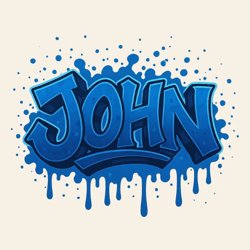 Graffiti JOHN Name Geschenk Ideal druckbar auf