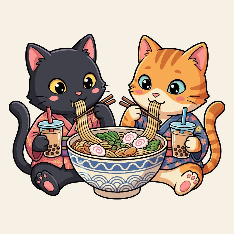 Cats Ramen Bubble Tea