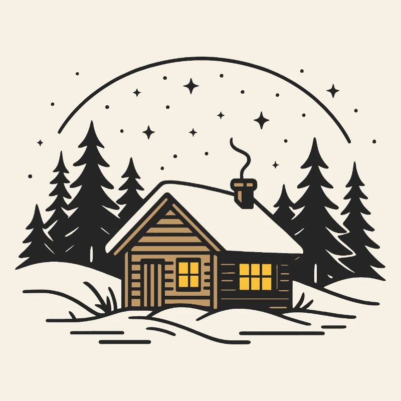 Cabane au clair de lune