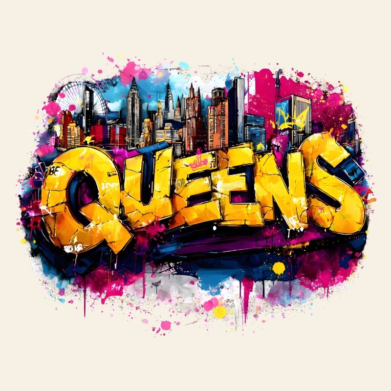 Queens Graffiti Skyline Color Explosion