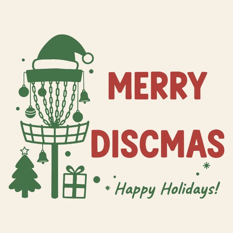 Panier de disc golf Joyeux Discmas Joyeuses Fêtes