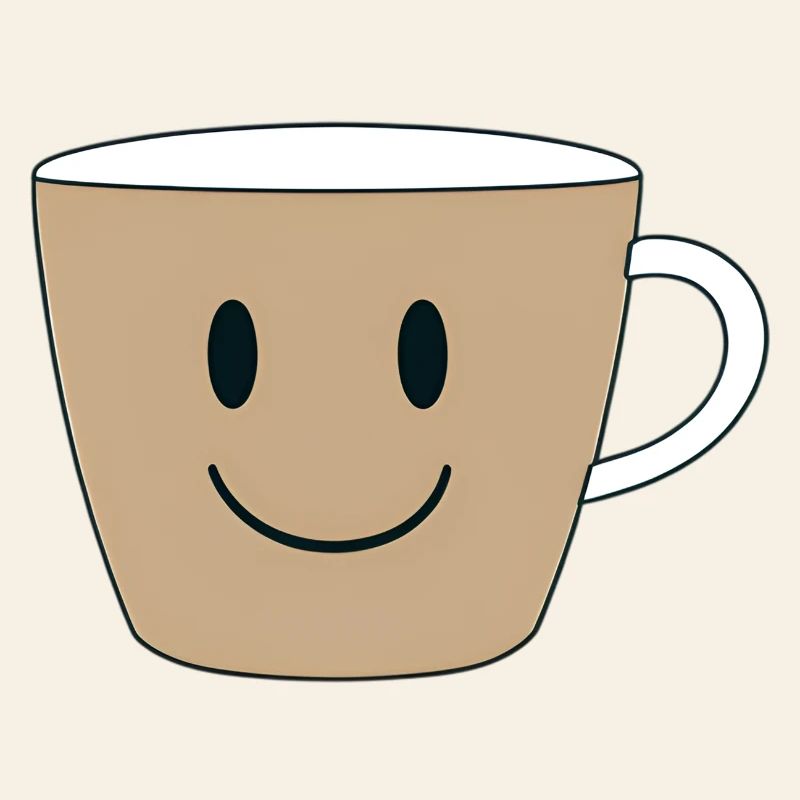 Lächelnder Kaffeebecher Design