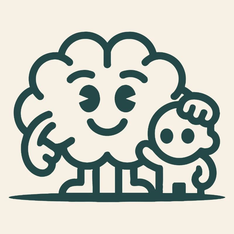 Friendly Cloud Duo Illustration