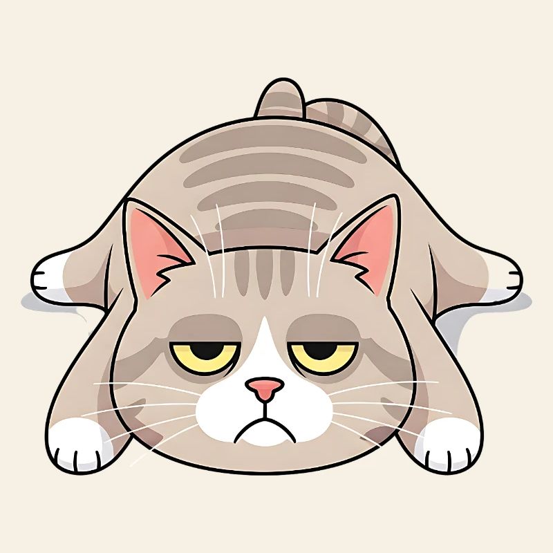 Grim late riser cat morning grouch