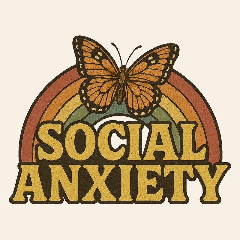 Anxiété sociale rétro papillon