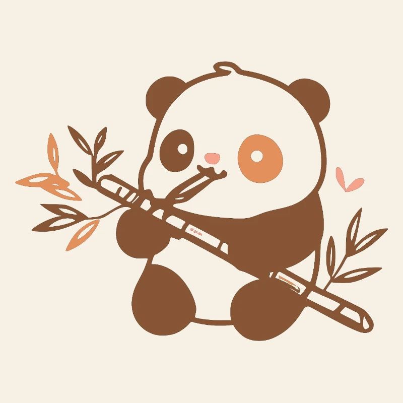 Cuddly Panda with Bamboo