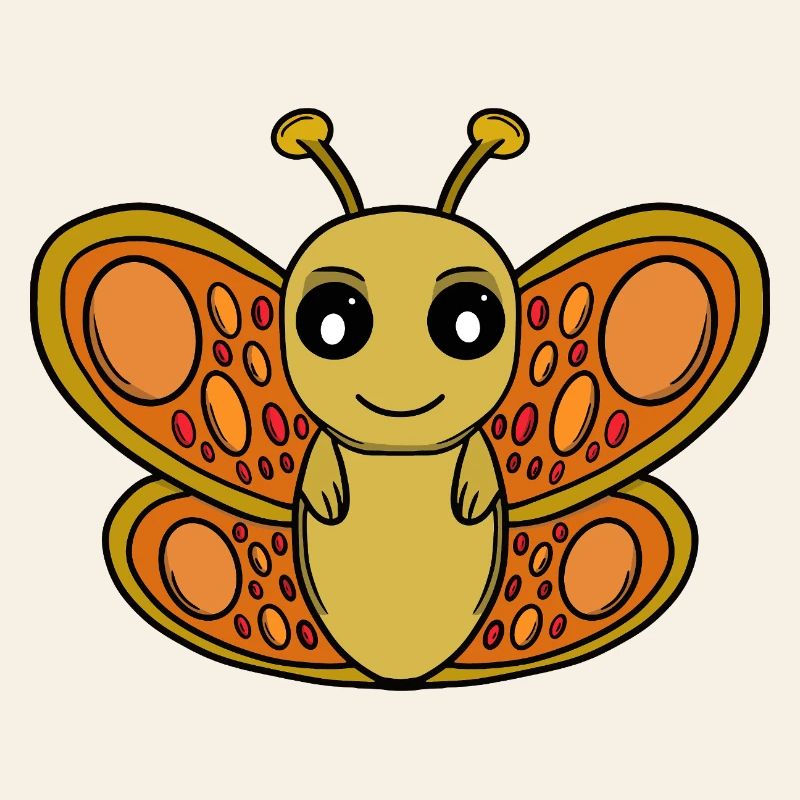 Papillon Chibi Ensoleillé