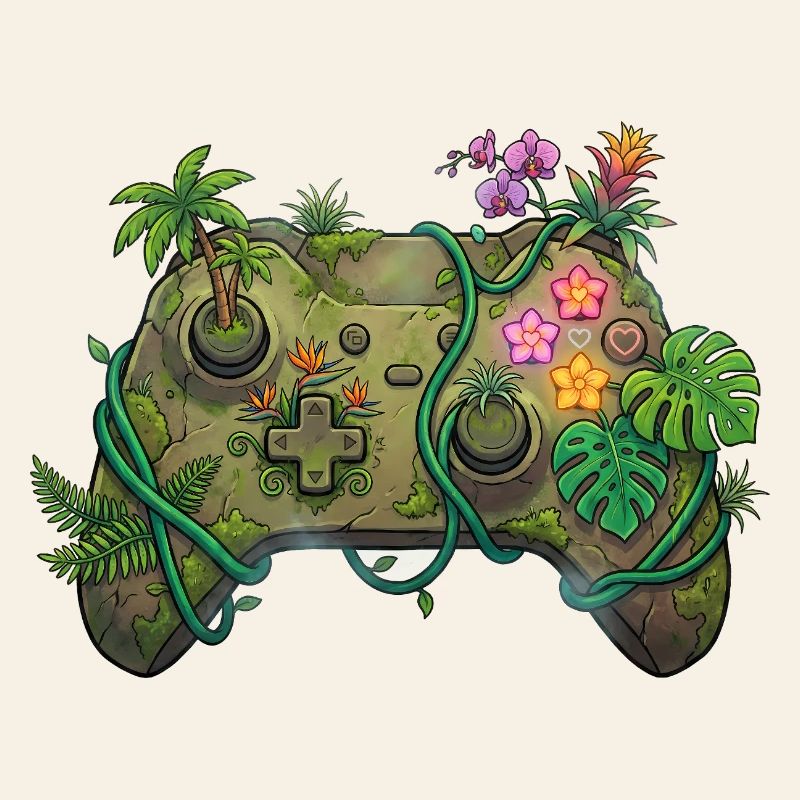 Jungle Controller – Gaming-Aufkleber