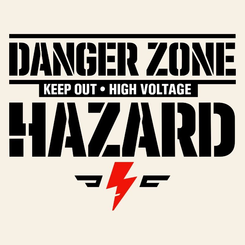 Keep Out High Voltage Warning Symbol Minimal