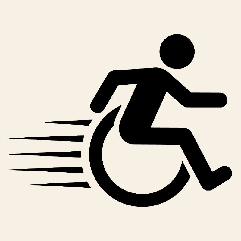 Utilisateur de fauteuil roulant en déplacement #