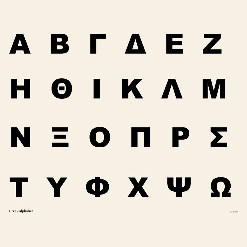 Griechisches Alphabet (schwarz)