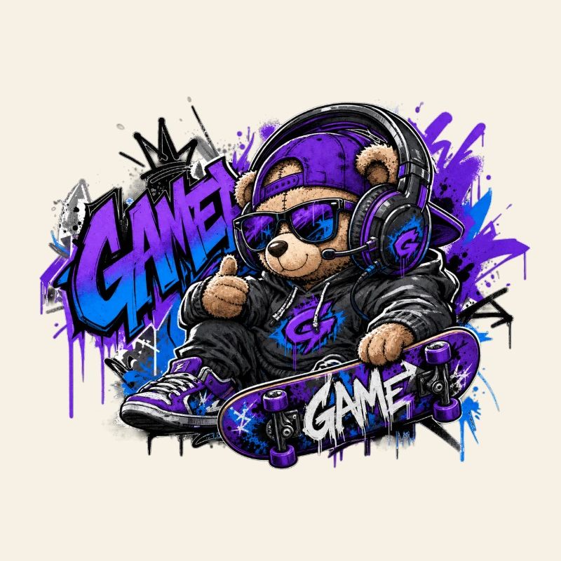 Game Bear Skate Graffiti