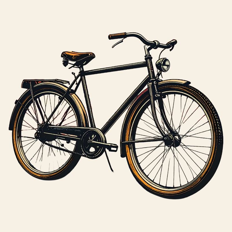 Image rétro de la soirée à vélo