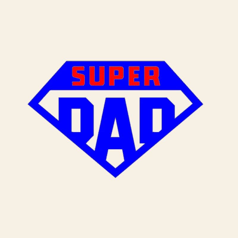 Badge Super Dad Bleu Vif