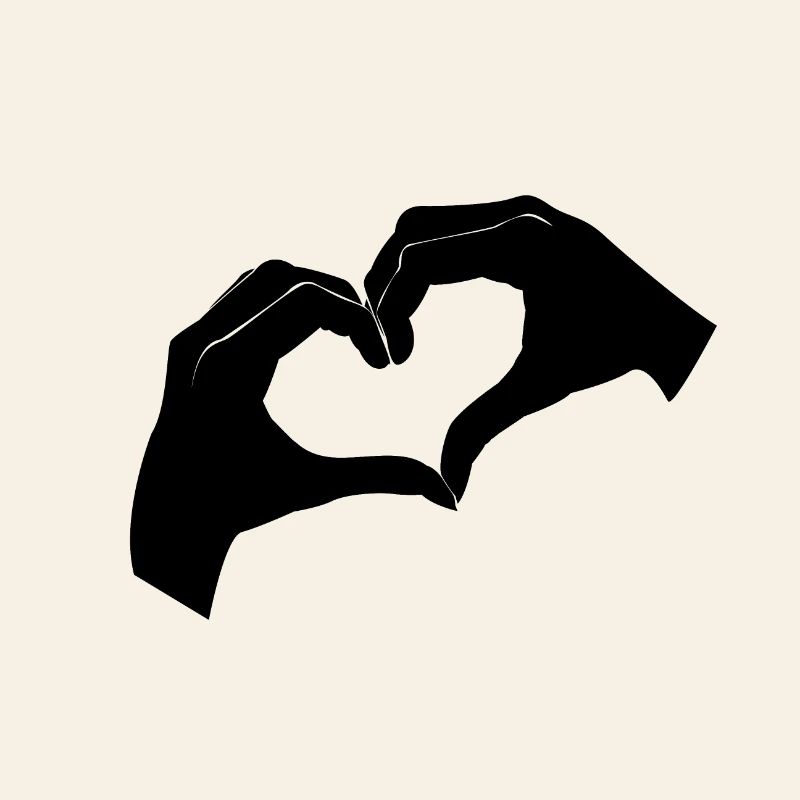 One heart with two hands