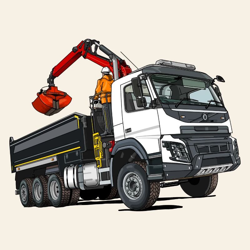 Camion avec grue