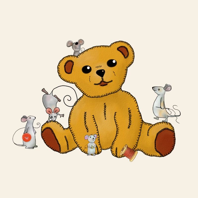 Mäuse nähen Teddy