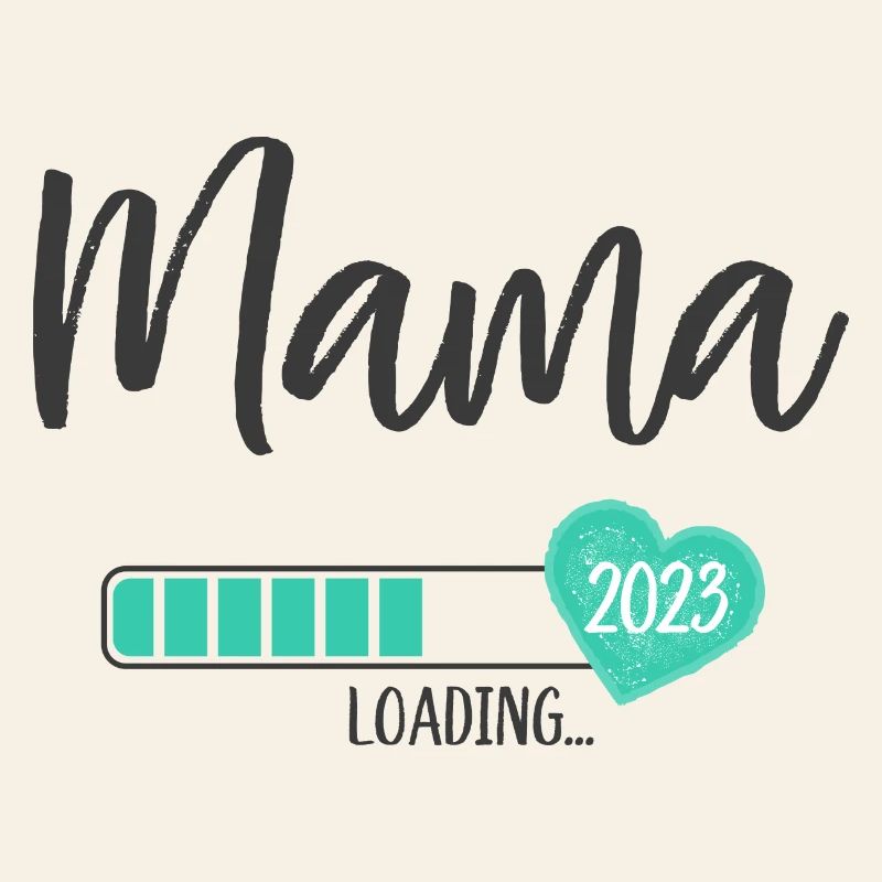 Mama Loading 2023 Herz Junge Werdende Mama