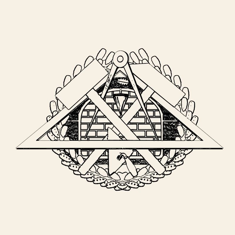 Pattern emblem symbol mason craft.