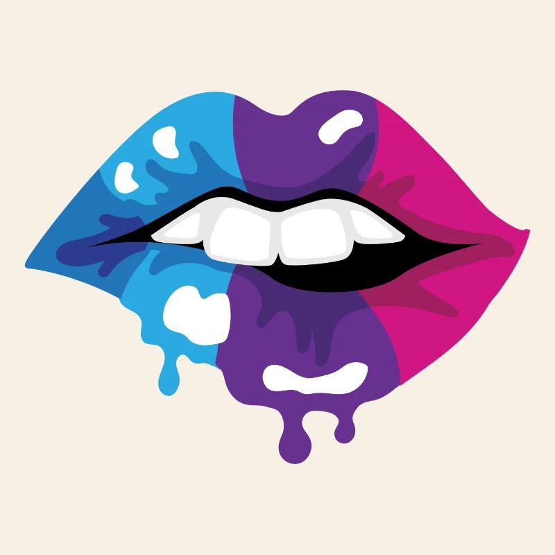 Farbige Lippen