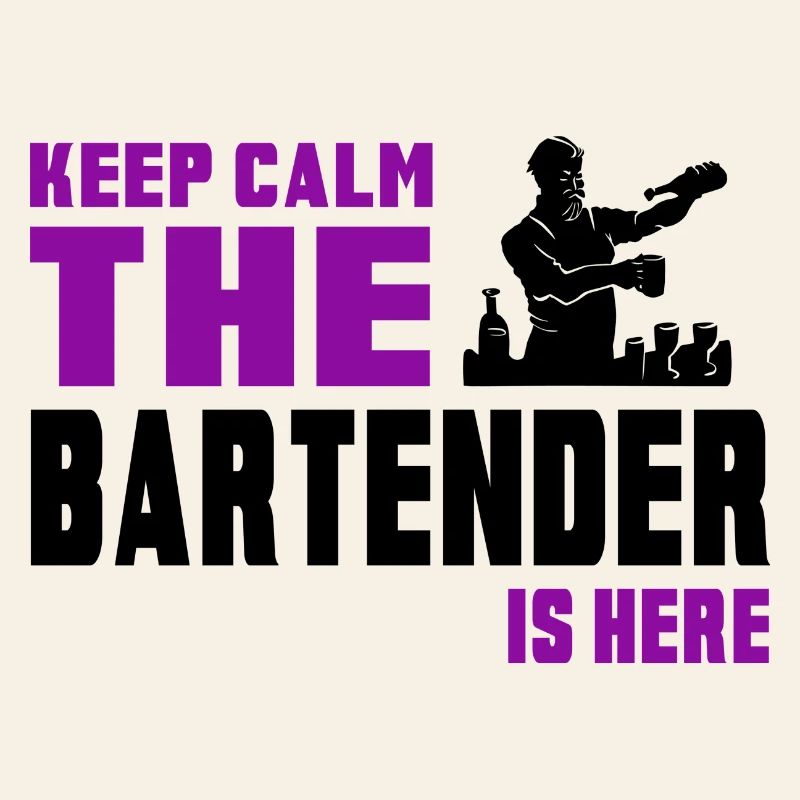 Keep calm bartender design
