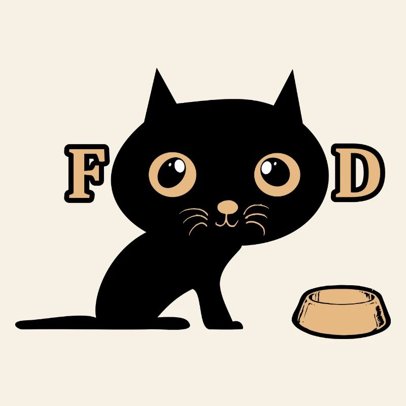 Le chat mignon a faim