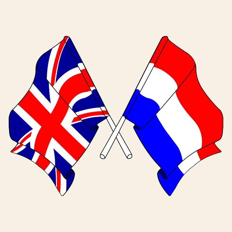 Drapeau de l’Angleterre et drapeau des Pays-Bas