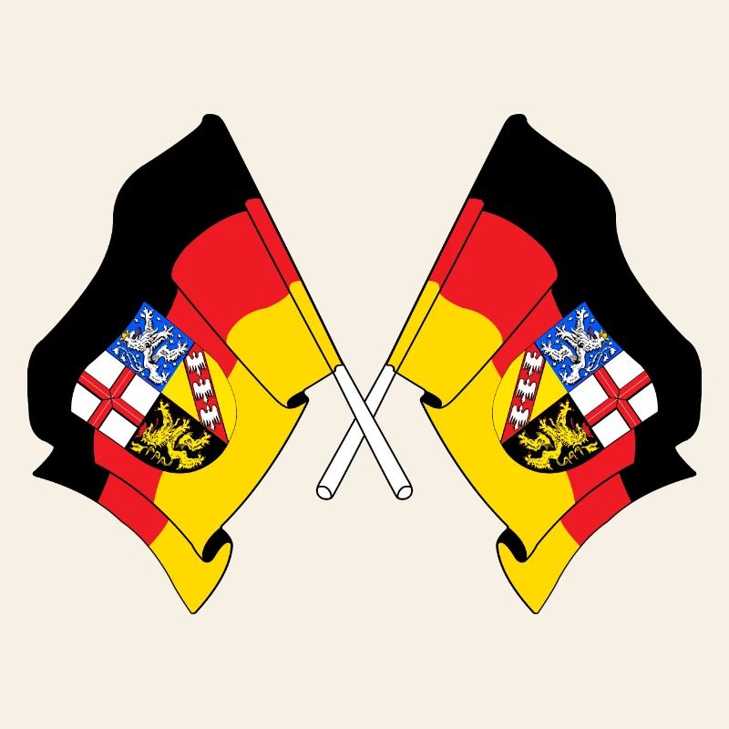 Drapeaux traversant la Sarre