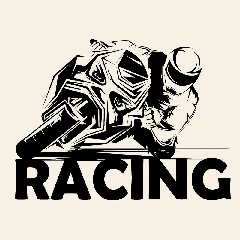 Moto de course Moto Piste de course Logo Icon Image