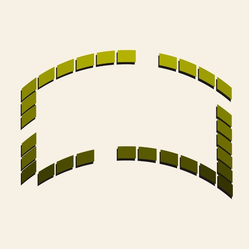 Frame Squares Graduated Green Gradient