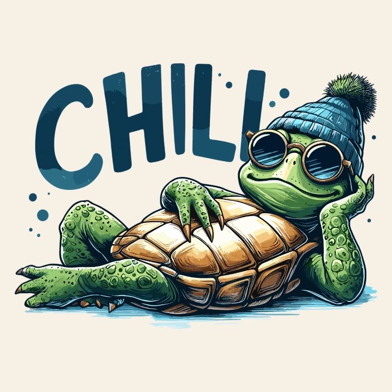 Chill Toad Turtle Cool Chill Gift