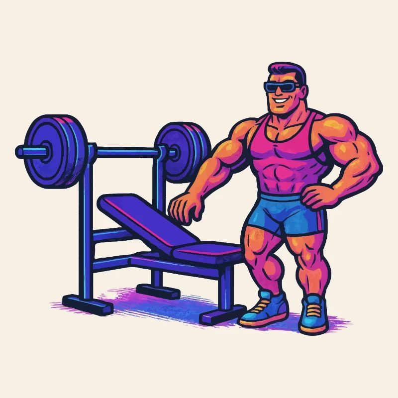 Bodybuilder Gym Comic