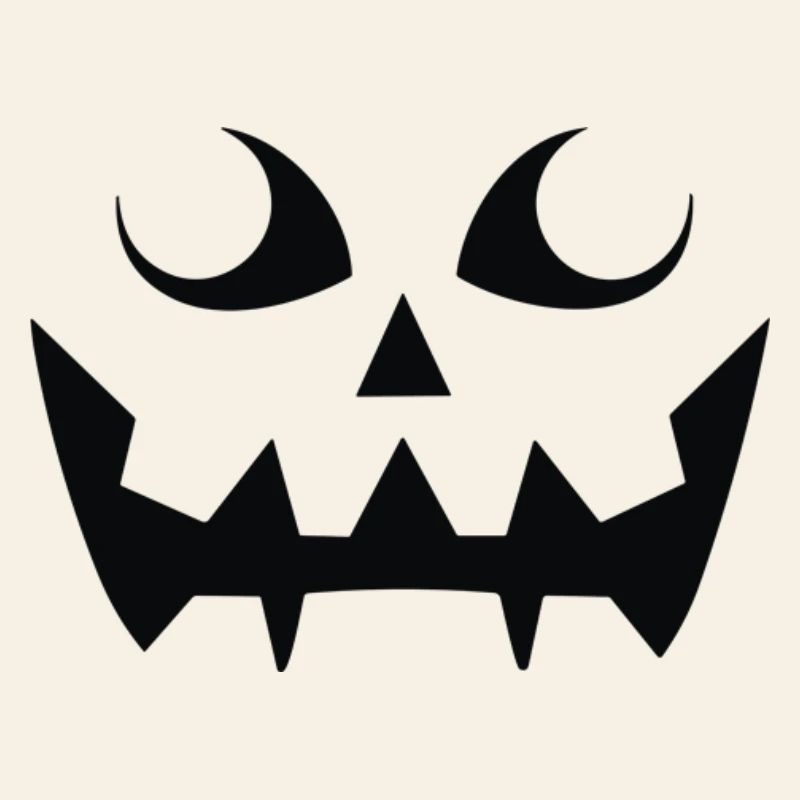 Grim Pumpkin Face Pattern