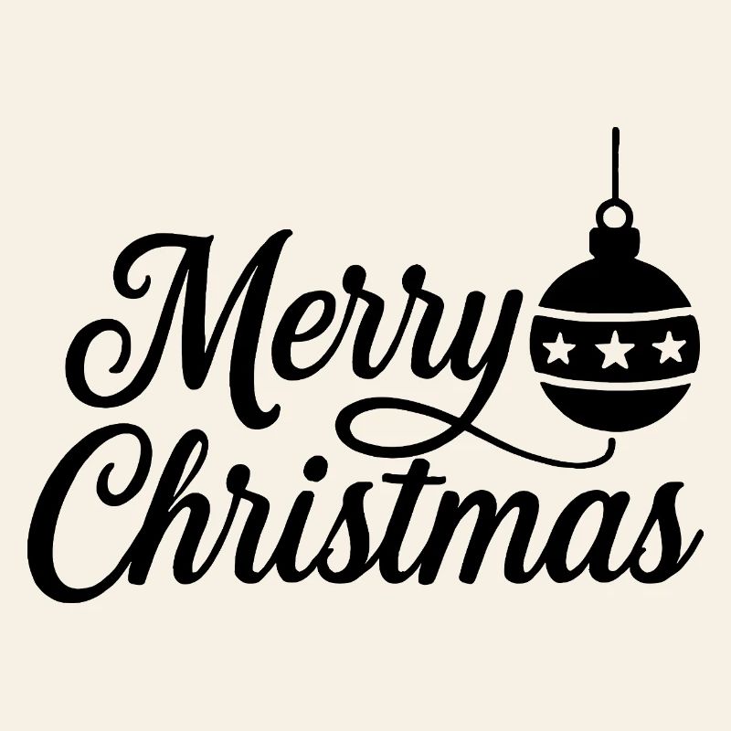 Merry Christmas mit Weihnachtskugel
