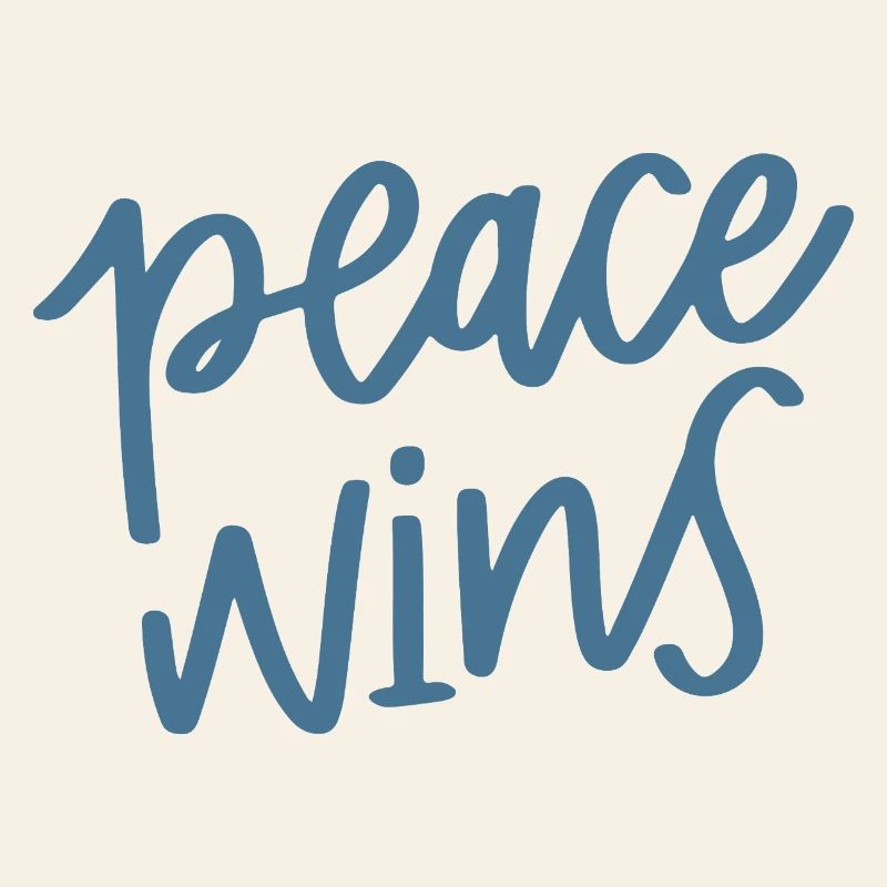 Frieden gewinnt Handlettering