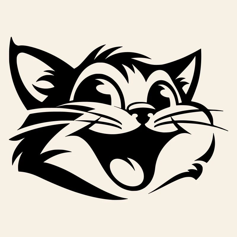 Lachende Katze | Lustiges Katzen T-Shirt