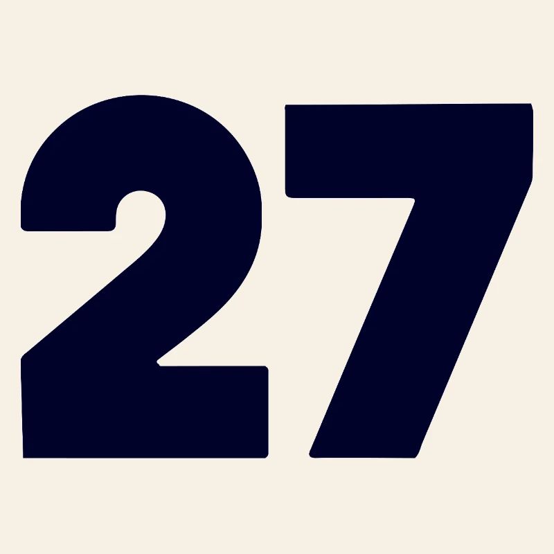 Bold 27 Numeric Emblem