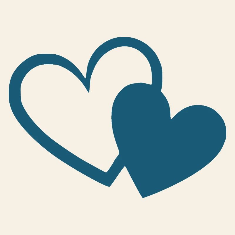 blue heart 2 hearts gift