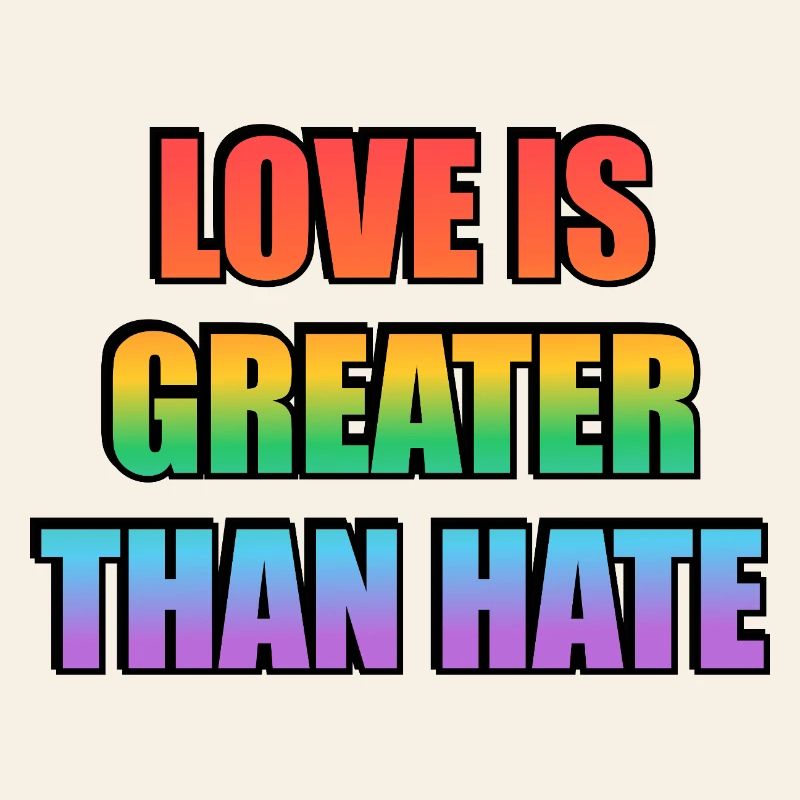 Liebe ist größer als Hass Regenbogen