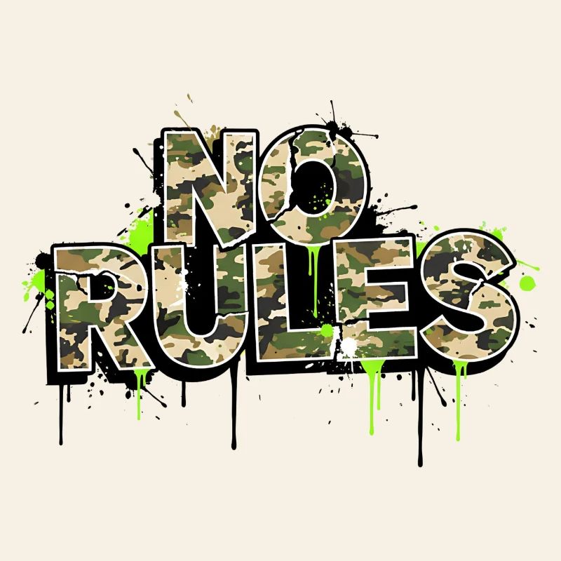 No Rules Camouflage Graffiti