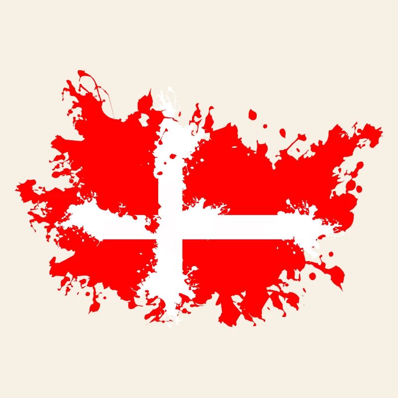 Drapeau éclaboussé du Danemark
