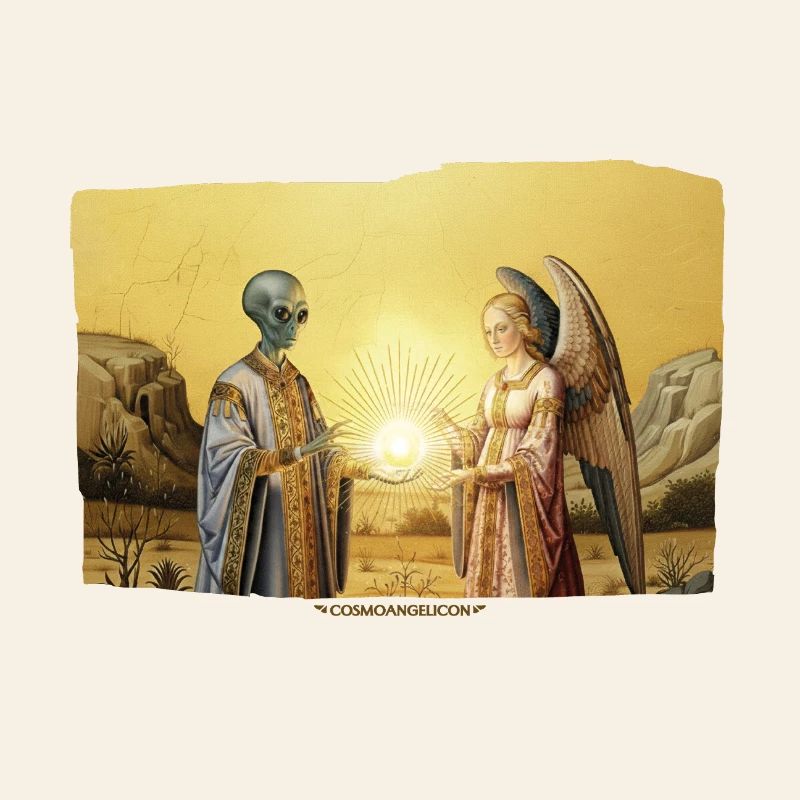 Alien & Angel Light Orb Encounter Medieval Sci-Fi