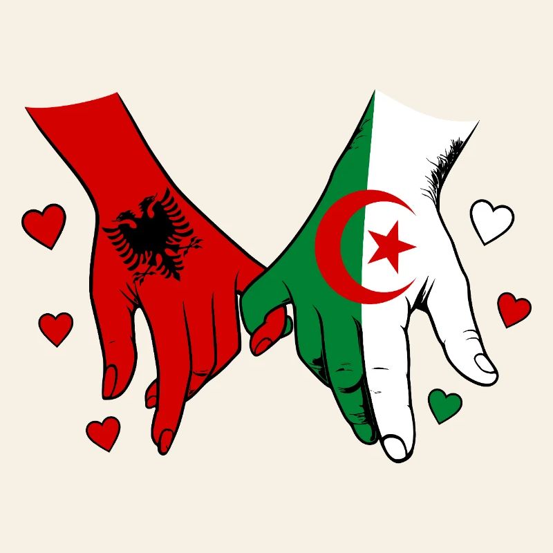 Drapeau Alberge se tenant la main