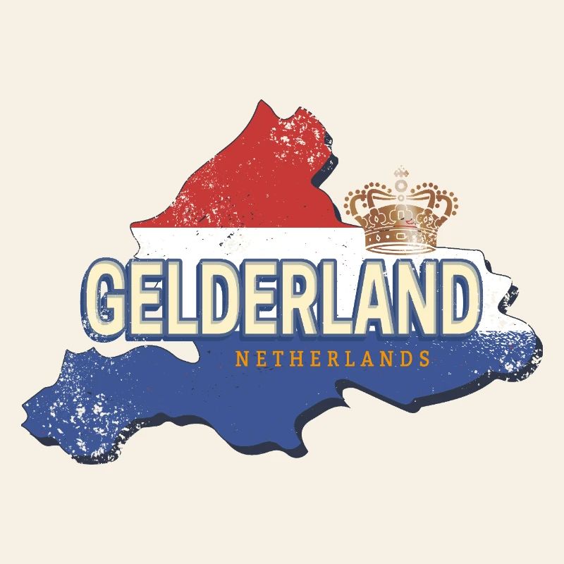 Gueldre Carte rétro des Pays-Bas