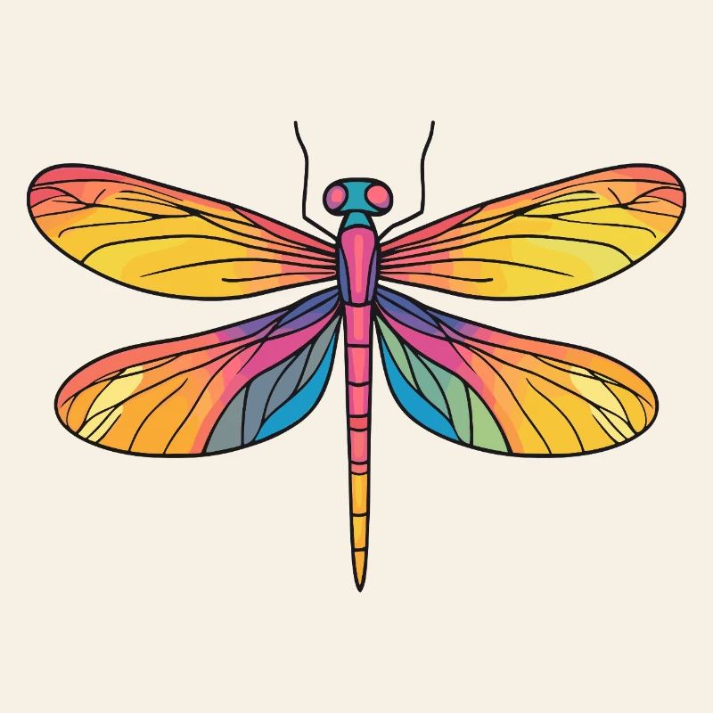 Rainbow Dragonfly Wings