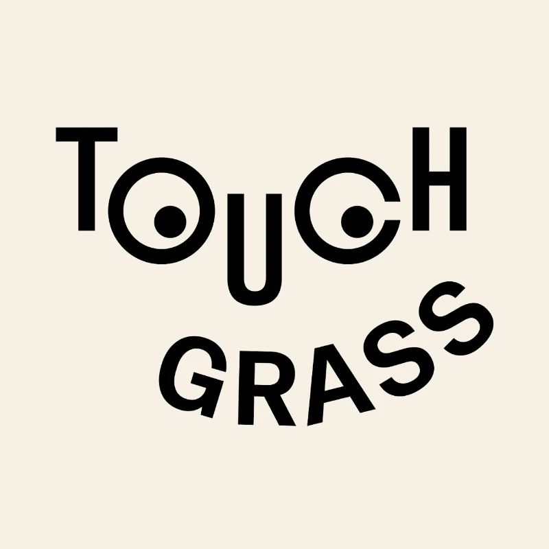 Touch Grass Happy Face