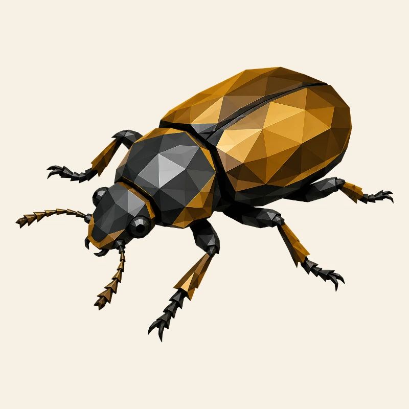 Geometric Low-Poly Insect