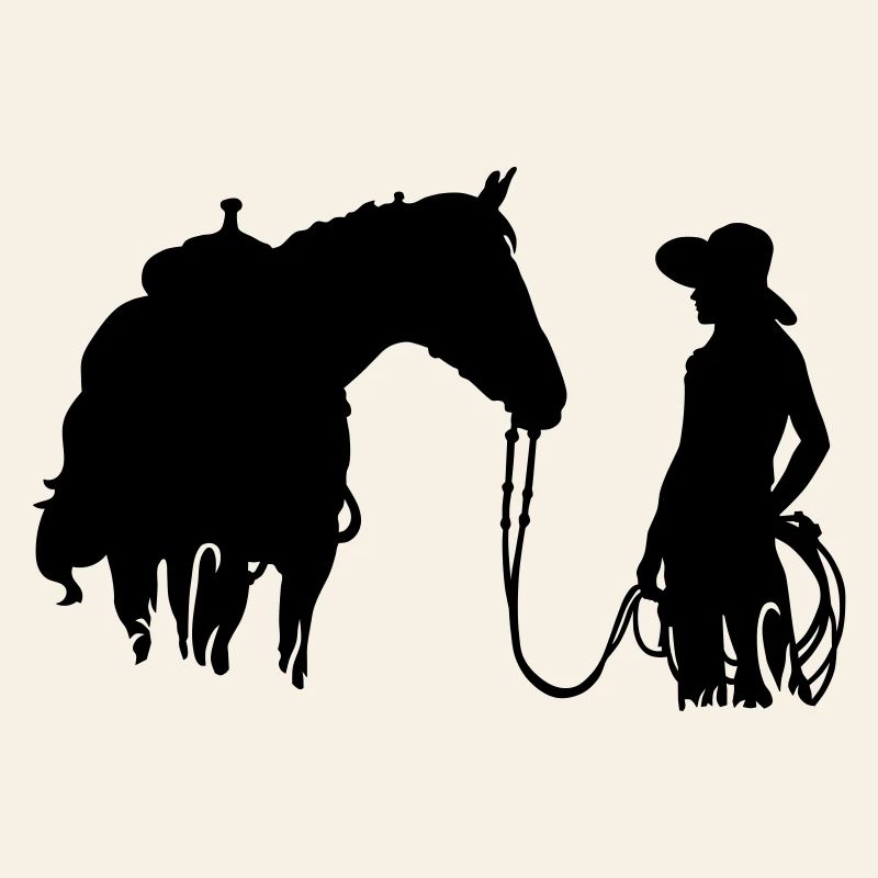Frau mit Pferd